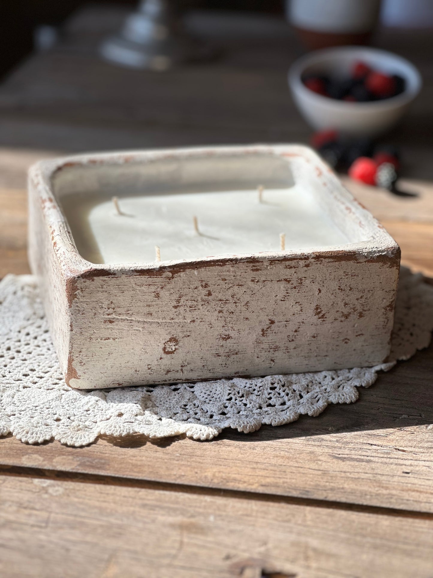 Square Clay Candle